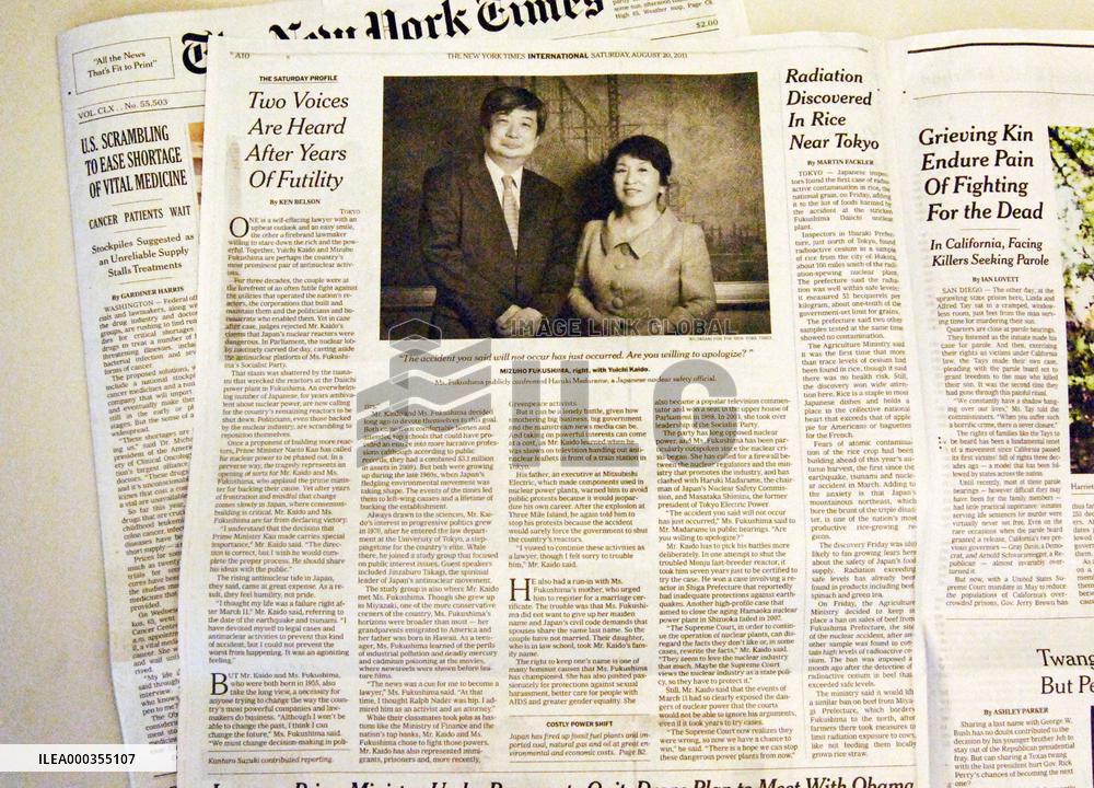 'Most prominent pair of antinuclear activists'