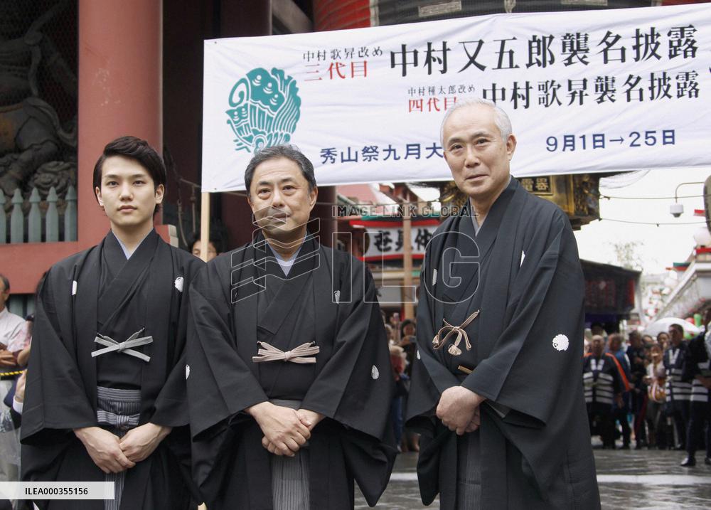 Kabuki actors' succession to names