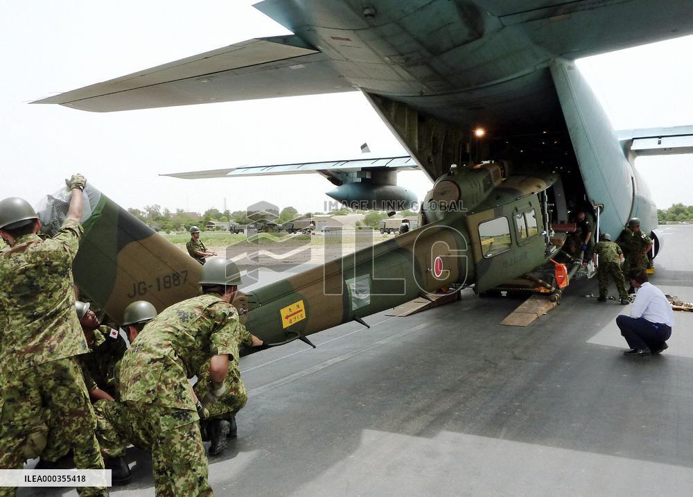 Japanese helicopters arrive in flood-hit Pakistan