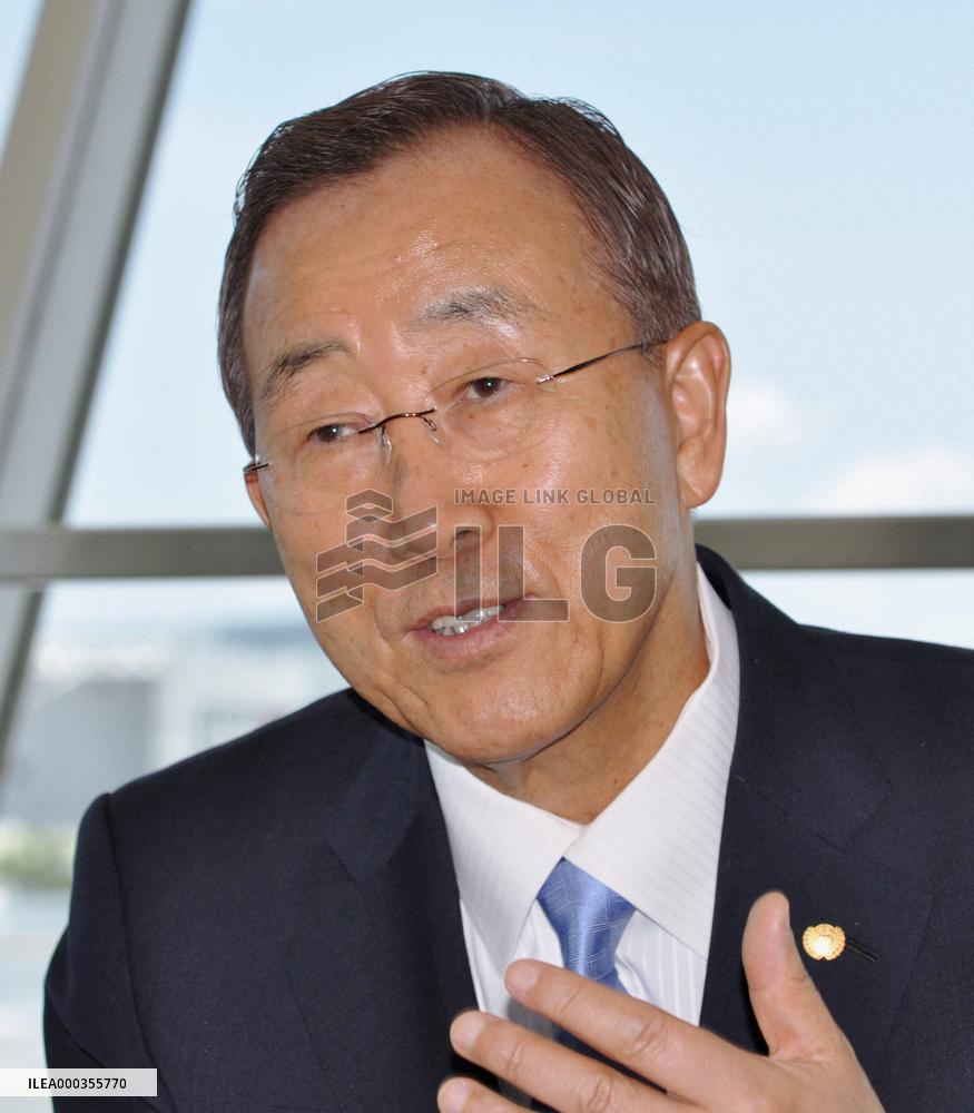U.N. head Ban commits to realize nuke-free world