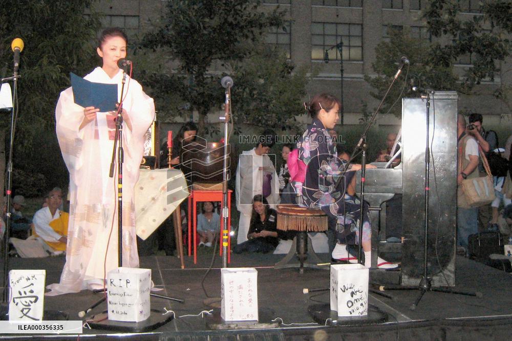 'Hibaku' piano peace concert along Hudson River in New York