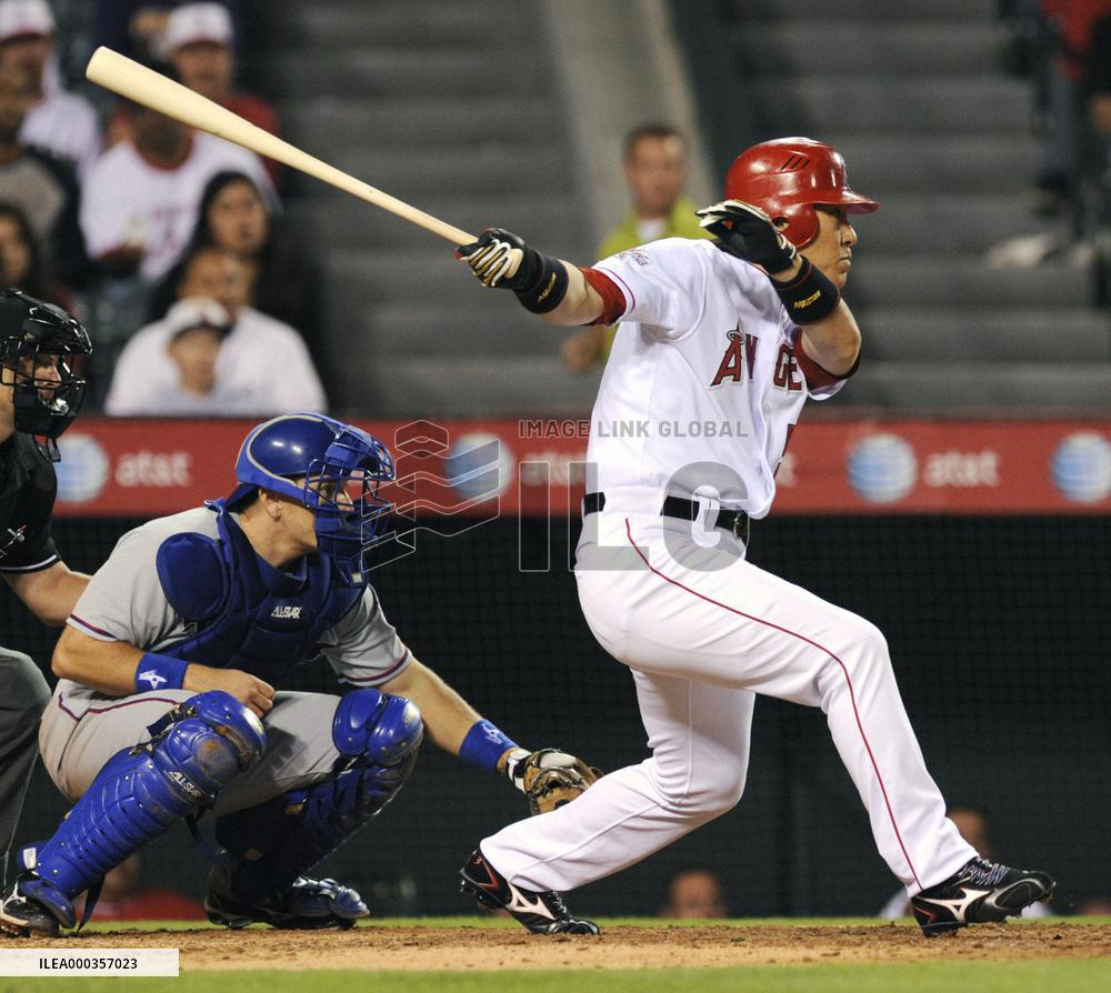 Angels' Matsui vs. Rangers