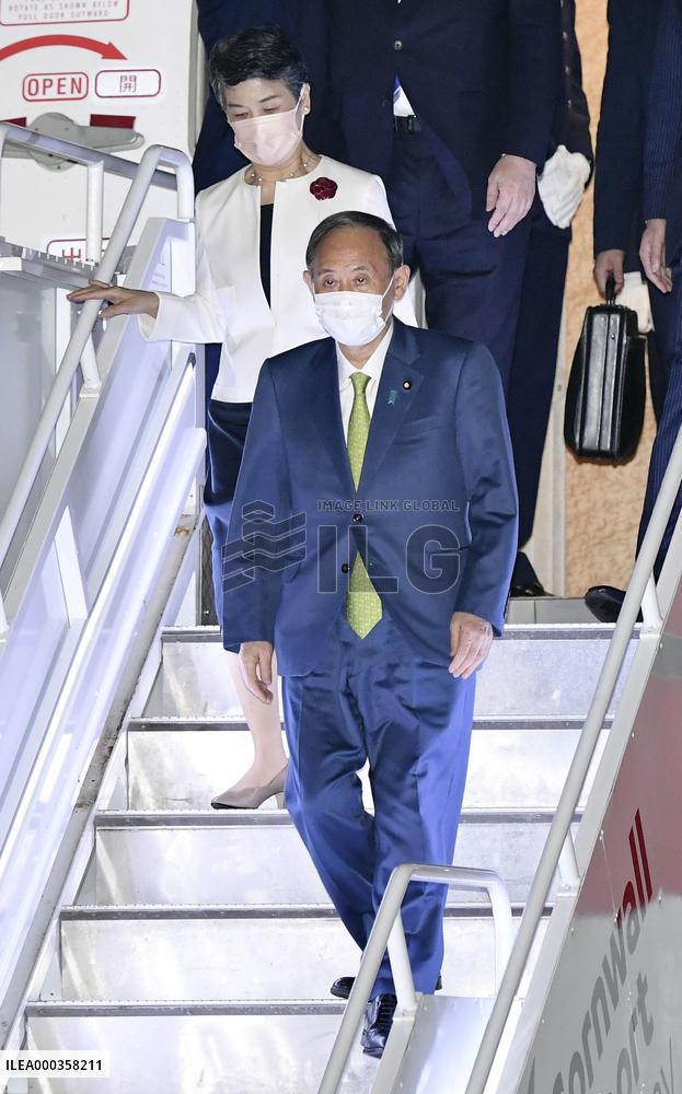 Japan PM Suga in Britain for G-7 summit