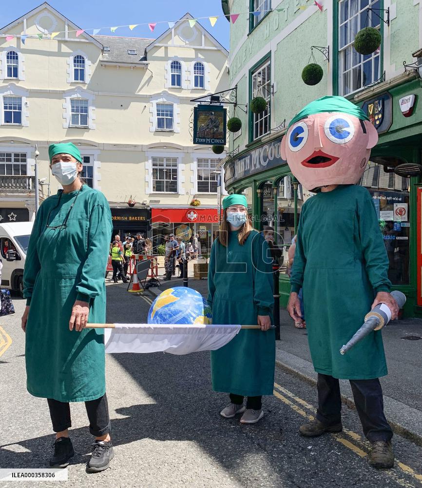 Climate change rally in Cornwall