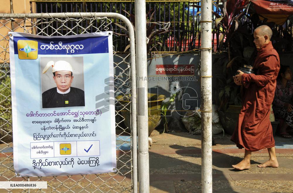 People in Myanmar before election day