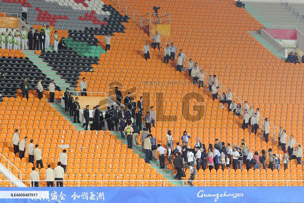 Tight security at Japan-China soccer match