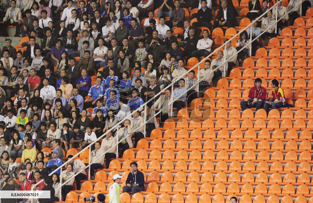 Tight security at Japan-China soccer match