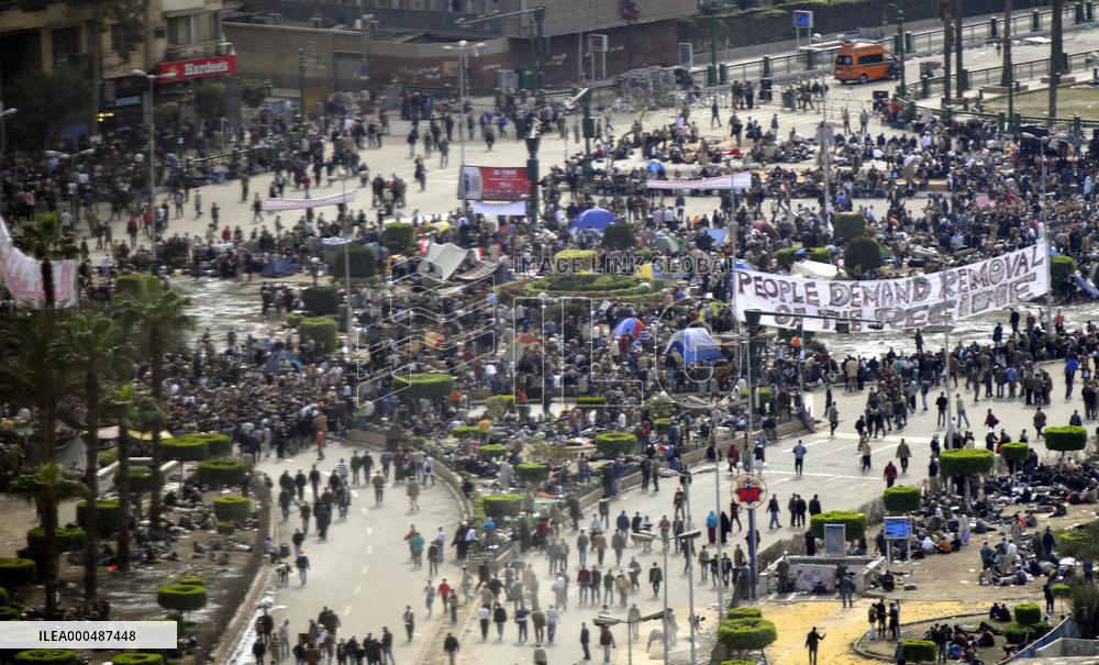 Protestors in Cairo