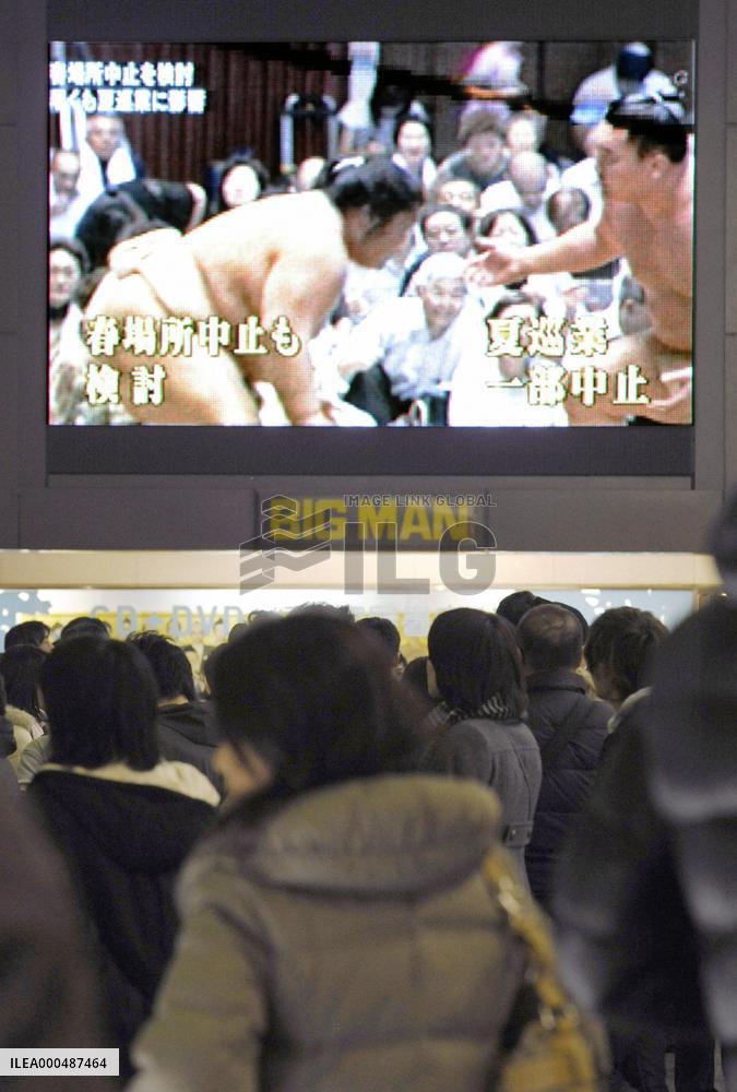 Spring sumo tournament on verge of cancellation