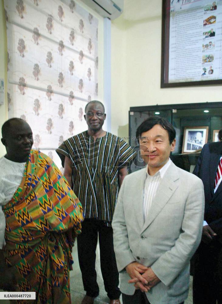 Japanese Crown Prince Naruhito in Ghanaian