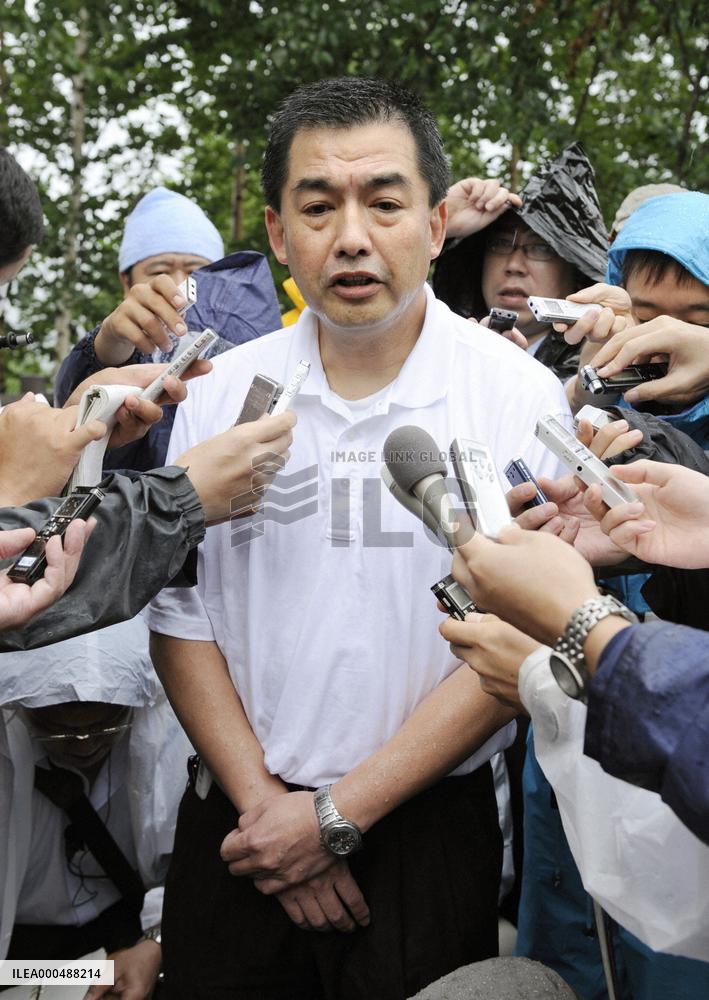 JAL President Onishi at Osutaka ridge