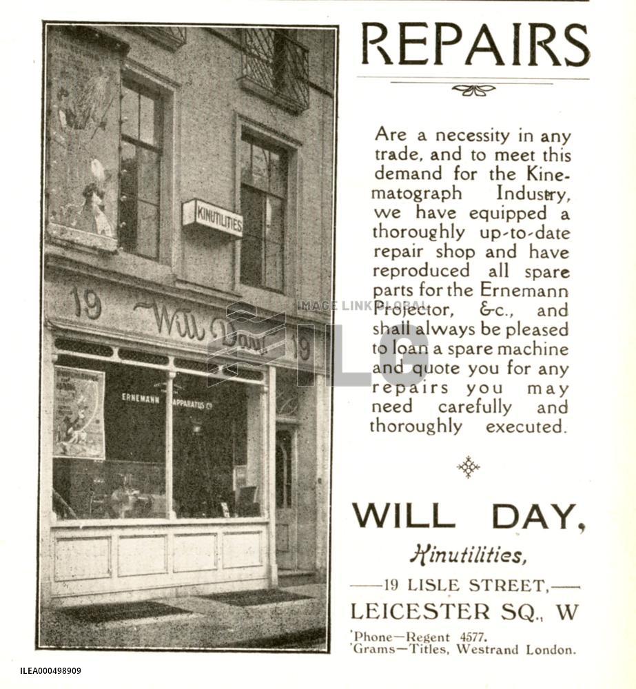 BUSINESS PREMISES OF EARLY BRITISH FILM PIONEER AND HISTORIA