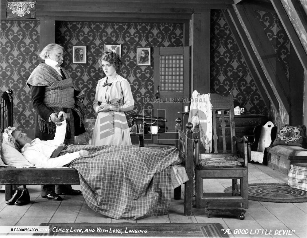A GOOD LITTLE DEVIL (US1914) WILLIAM NORRIS, IN BED AND MARY