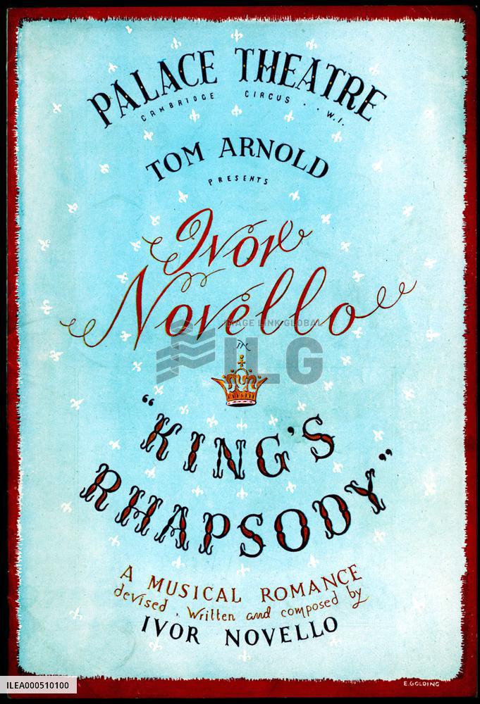 KING'S RHAPSODY PALACE THEATRE, LONDON.