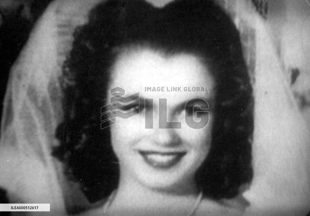 MARILYN MONROE on her wedding day, 1942 (to first husband, J