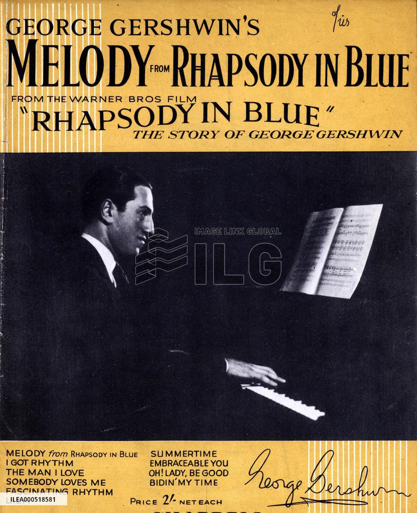 RHAPSODY IN BLUE MUSIC SHEET FROM THE RONALD GRANT ARCHIVE