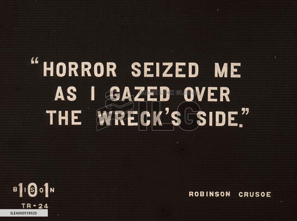 ROBINSON CRUSOE (US1913) INTERTITLE