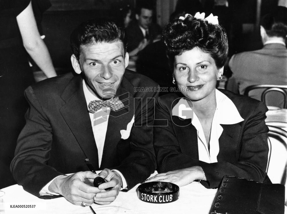FRANK SINATRA AND HIS FIRST WIFE, NANCY AT THE STORK CLUB, N