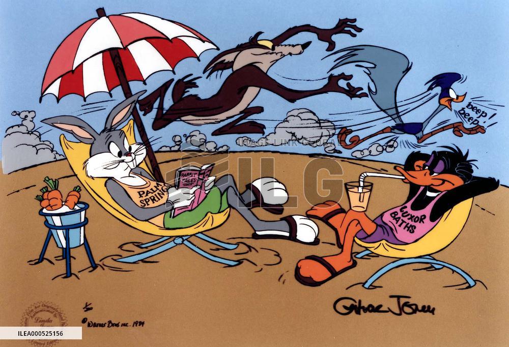 WARNER BROTHERS ANIMATION CHARACTERS BUGS BUNNY, WYLIE E COY