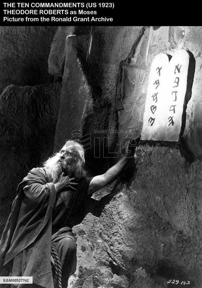 THE TEN COMMANDMENTS (US1923) THEODORE ROBERTS AS MOSES