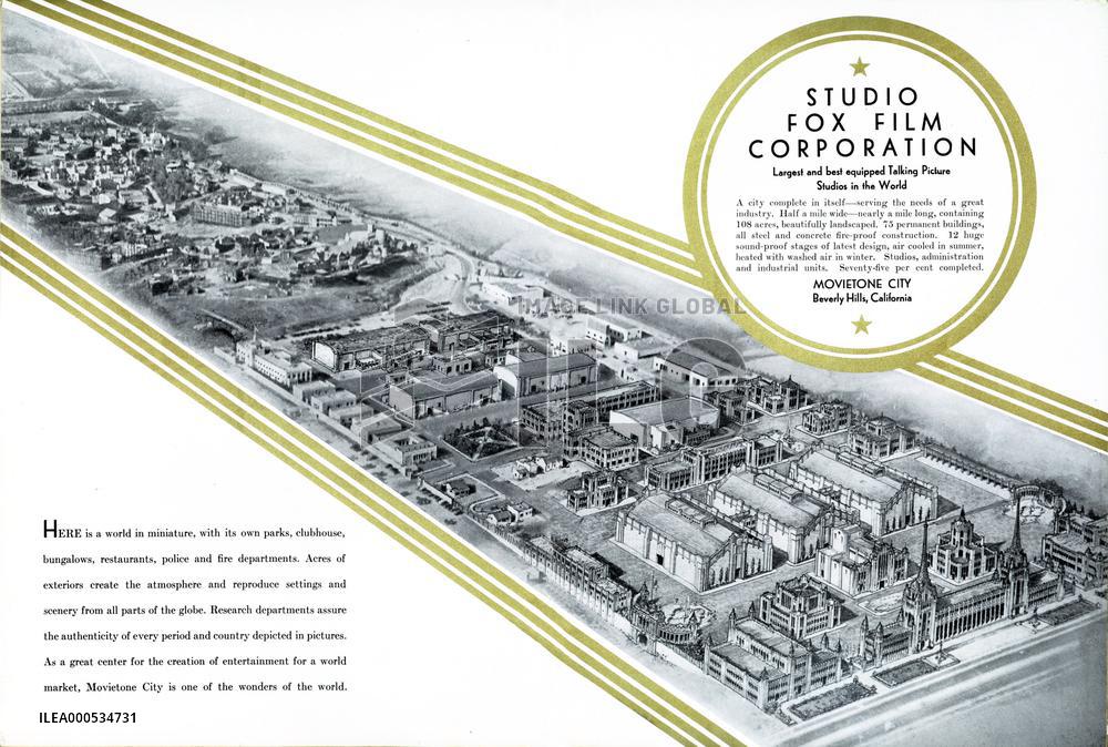 STUDIOS OF THE FOX FILM CORPORATION, Movietone City,  Beverl