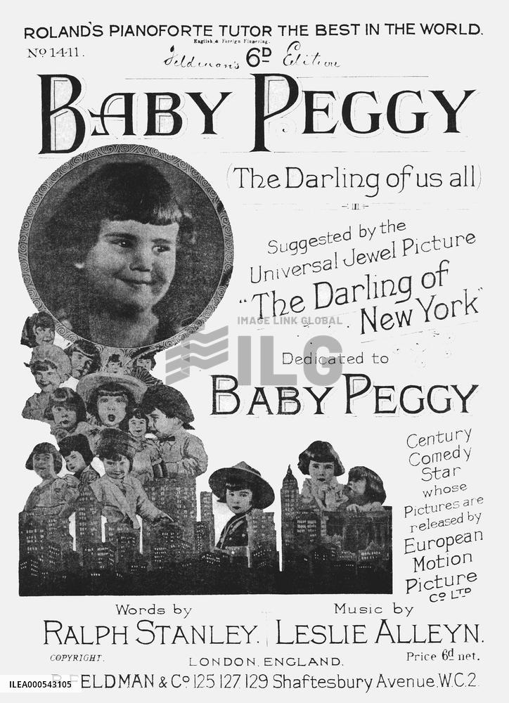 BABY PEGGY  American juvenile actress who in later life beca