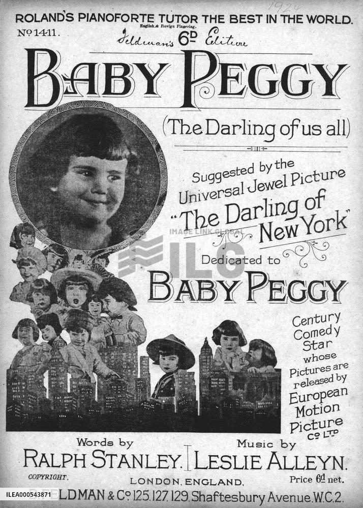 BABY PEGGY  American juvenile actress who in later life beca