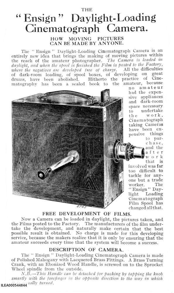 ENSIGN DAYLIGHT-LOADING CINEMATOGRAPH CAMERA