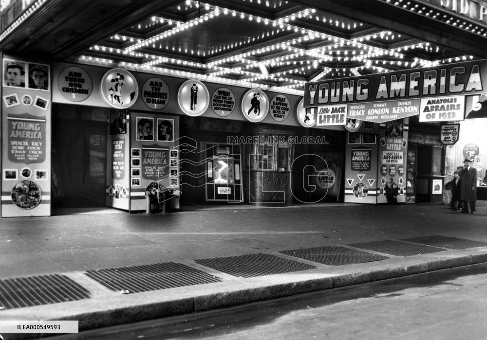Unidentified Cinema in New York City, circa 1934 showing You