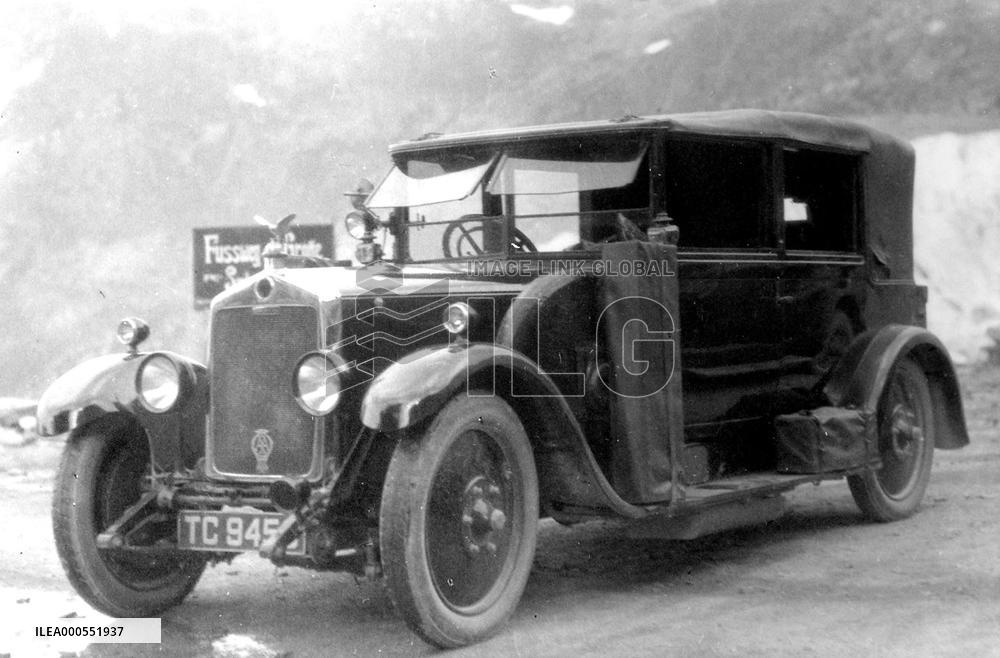 MOTOR TOURING IN EUROPE PRE-WAR  -BY THE RHONE GLACIER= MOTO