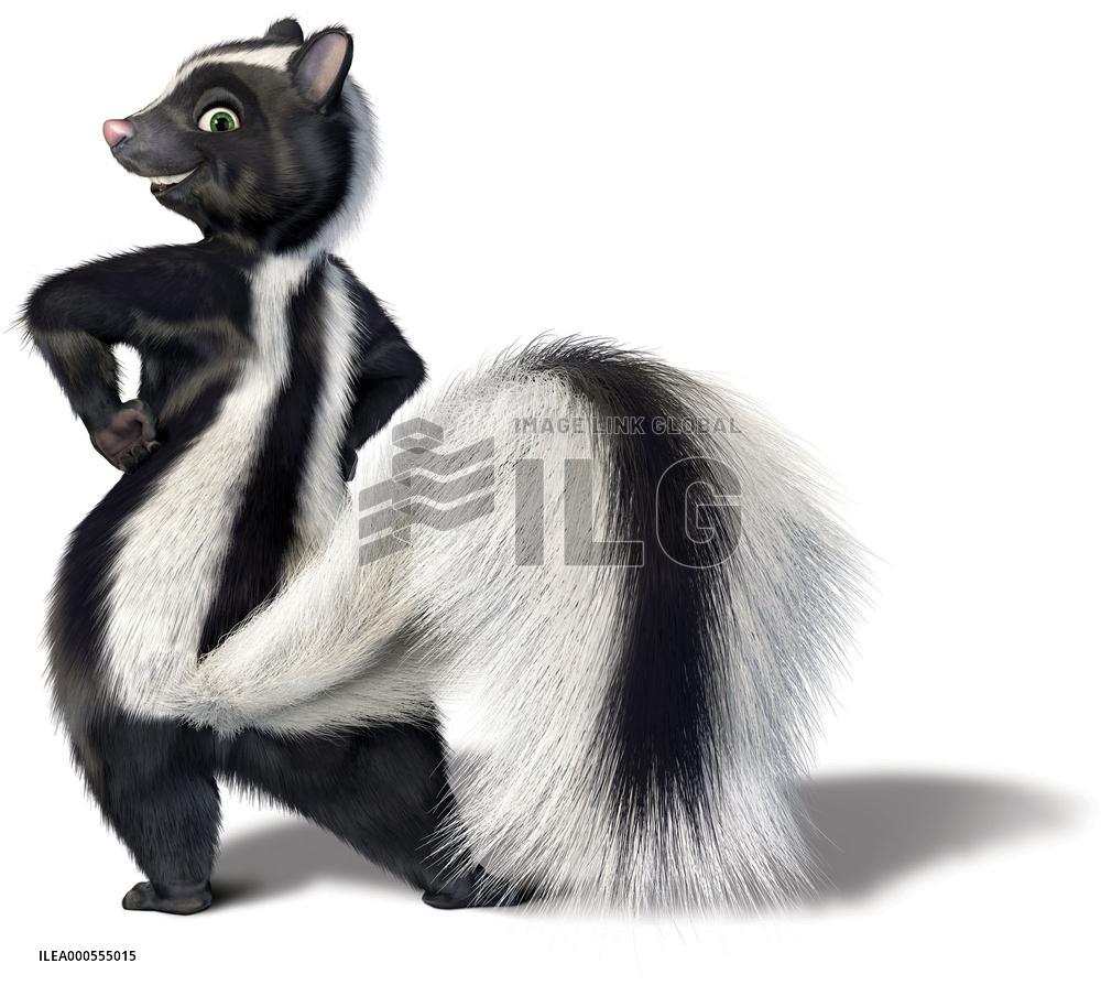 Pictured: Stella the Skunk from DreamWorks Animation's compu