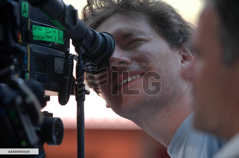 Director Kevin Macdonald on the set of THE LAST KING OF SCOT