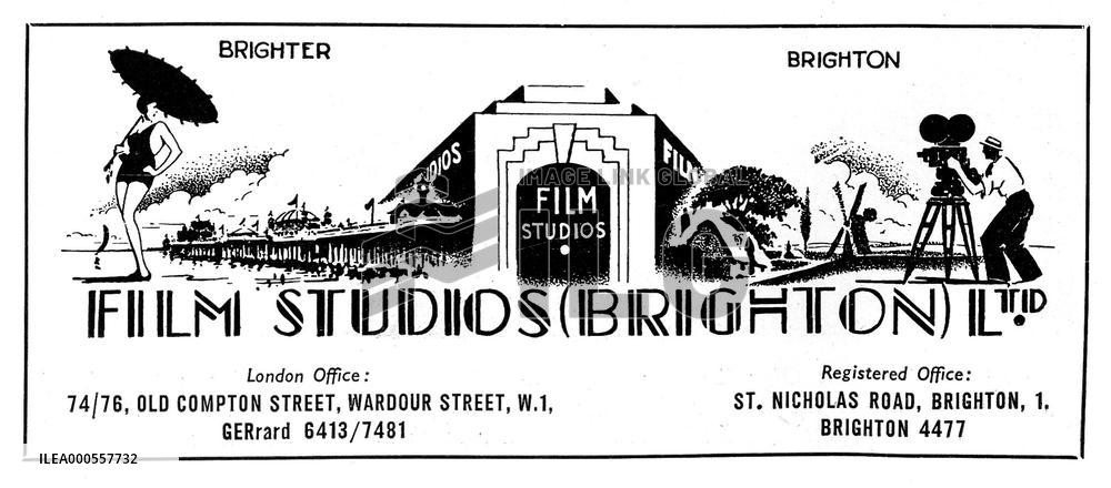 BRIGTON FILM STUDIOS  Ad from 1949  BRIGHTON FILM STUDIOS  A