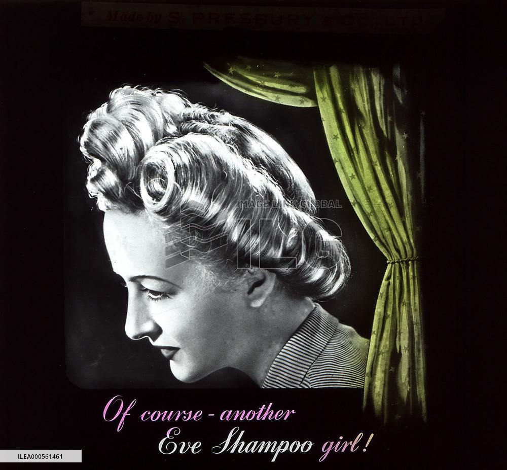 GLASS SLIDE WHICH WOULD BE SHOWN ON THE CINEMA SCREEN DURING