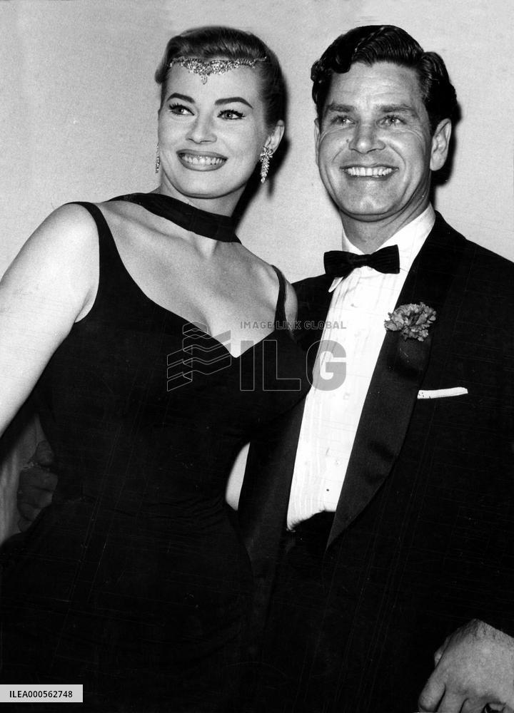Married couple, actors ANITA EKBERG and ANTHONY STEEL Marrie