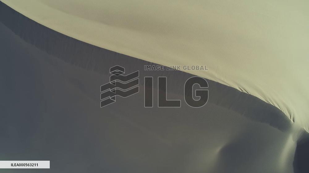 Video Aerial Shot Taklamakan Desert