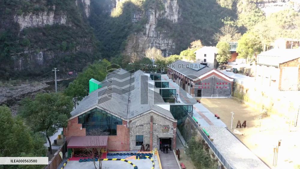 Aerial Footage Micro-resort Town