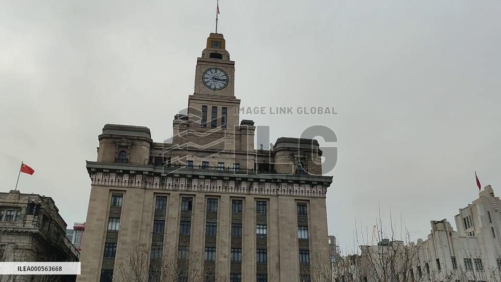 Tourists Visit The Bund During Spring Festival in Shanghai