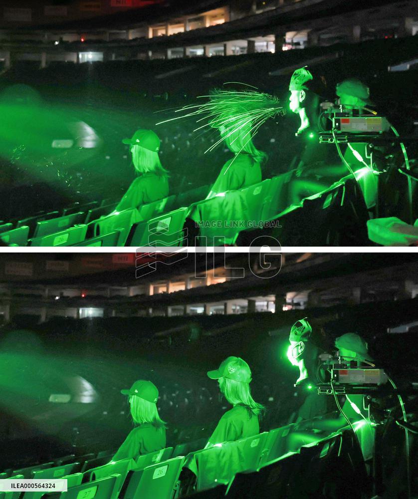 Test on spread of airborne droplets