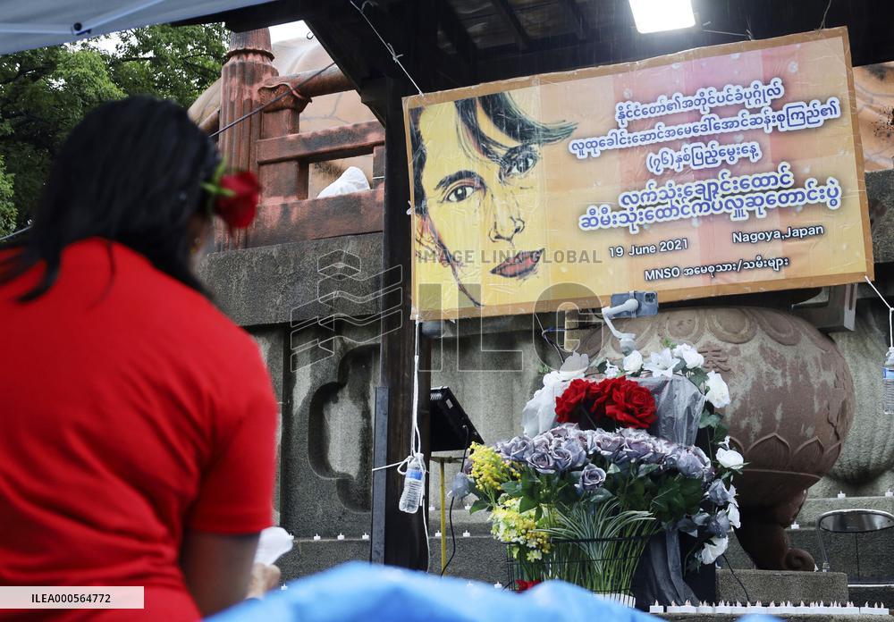 Memorial rally by Myanmar people in Japan