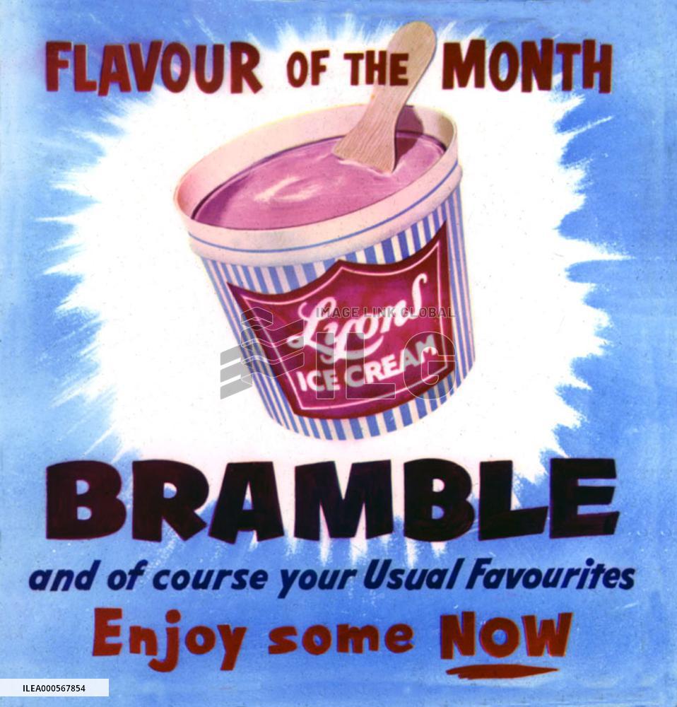 LYONS ICE CREAM ADVERTISING SLIDE SHOWN IN CINEMAS BETWEEN F