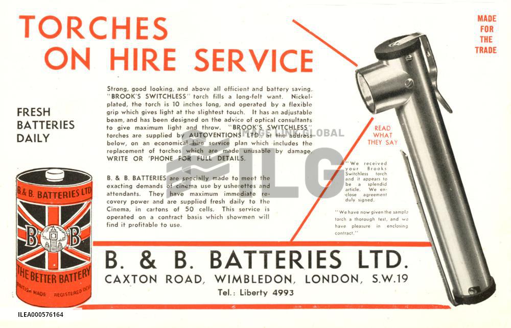 CINEMA USHERS and USHERETTES TORCHES which are here availabl