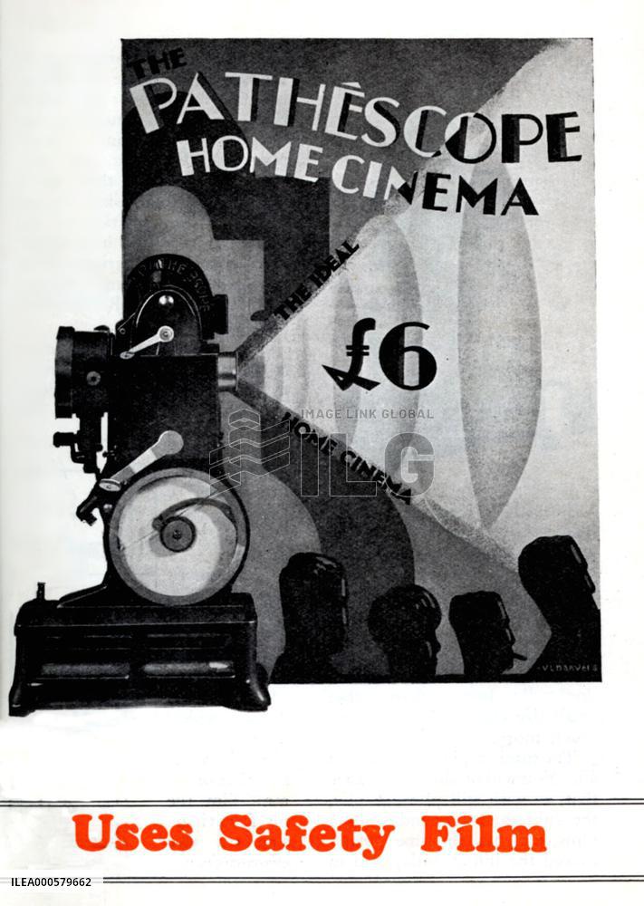 Pathescope Home Cinema advertisement 1920's