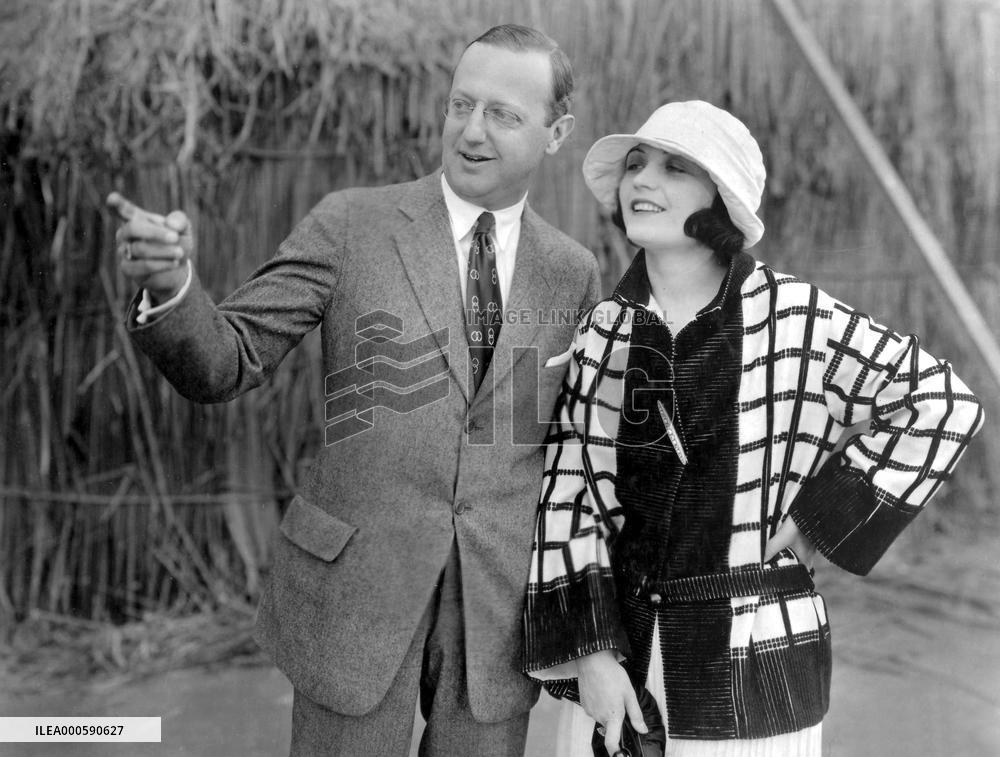 Paramount Pictures executive JESSE LASKY with actress POLA N