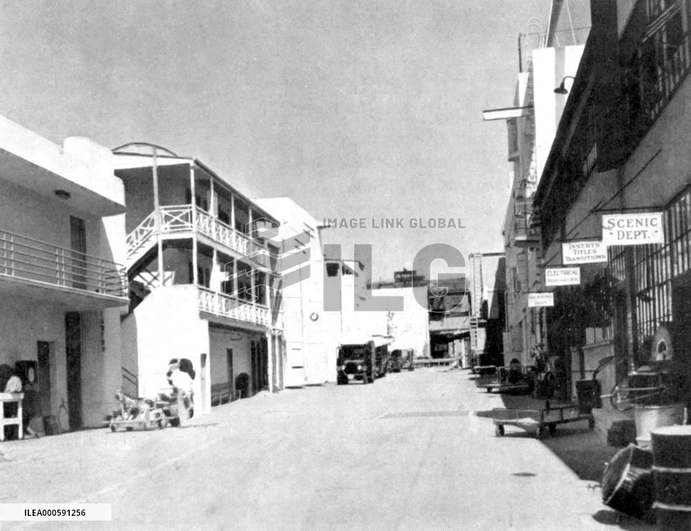 One of the streets within the film studios of COLUMBIA PICTU