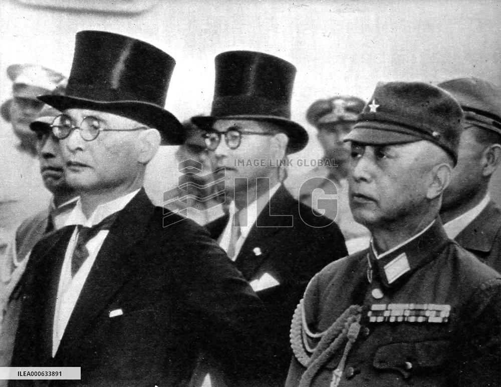 Japanese Emissaries at the Surrender of Japan, 1945.