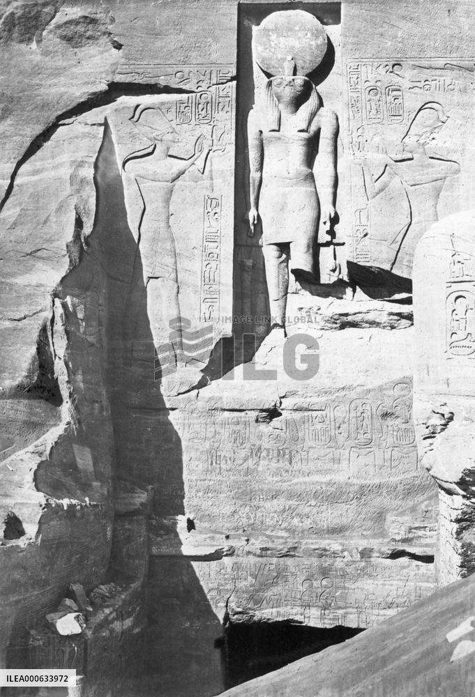 Nubia, entrance to the Great Temple c1857