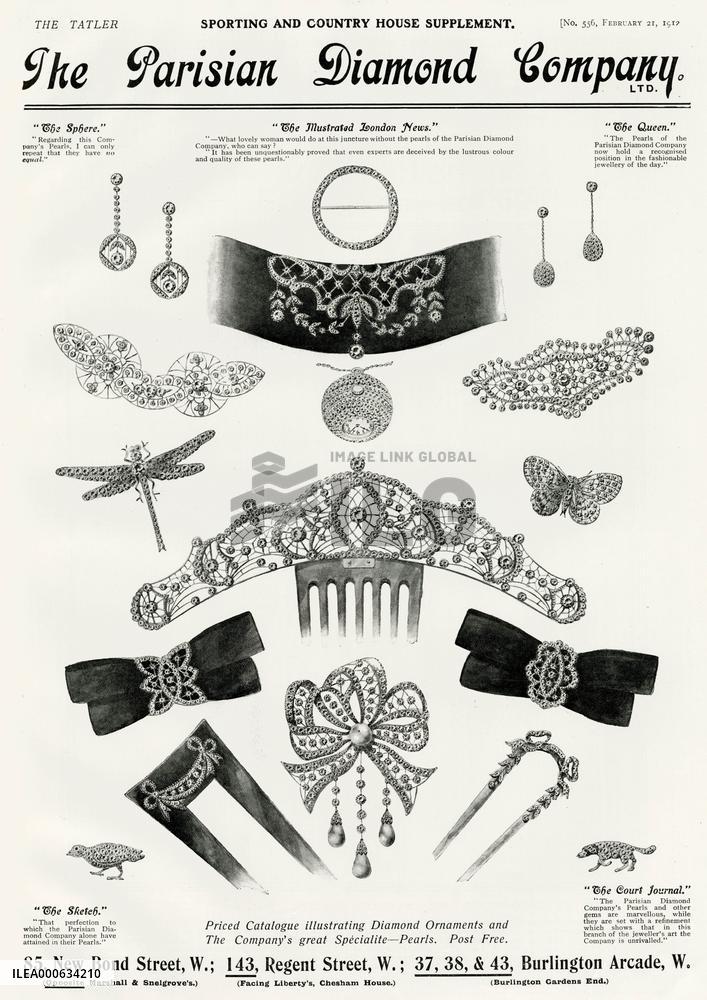 Advert for Parisian Diamond Company 1912