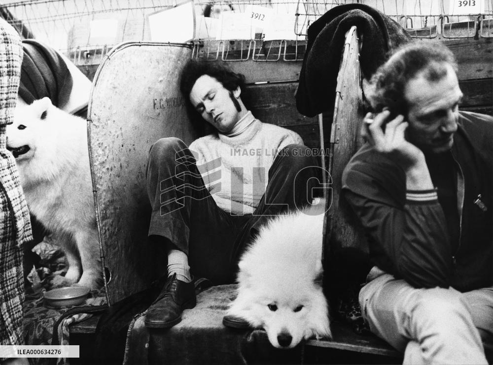 Sleeping at the Manchester Dog Show circa 1970