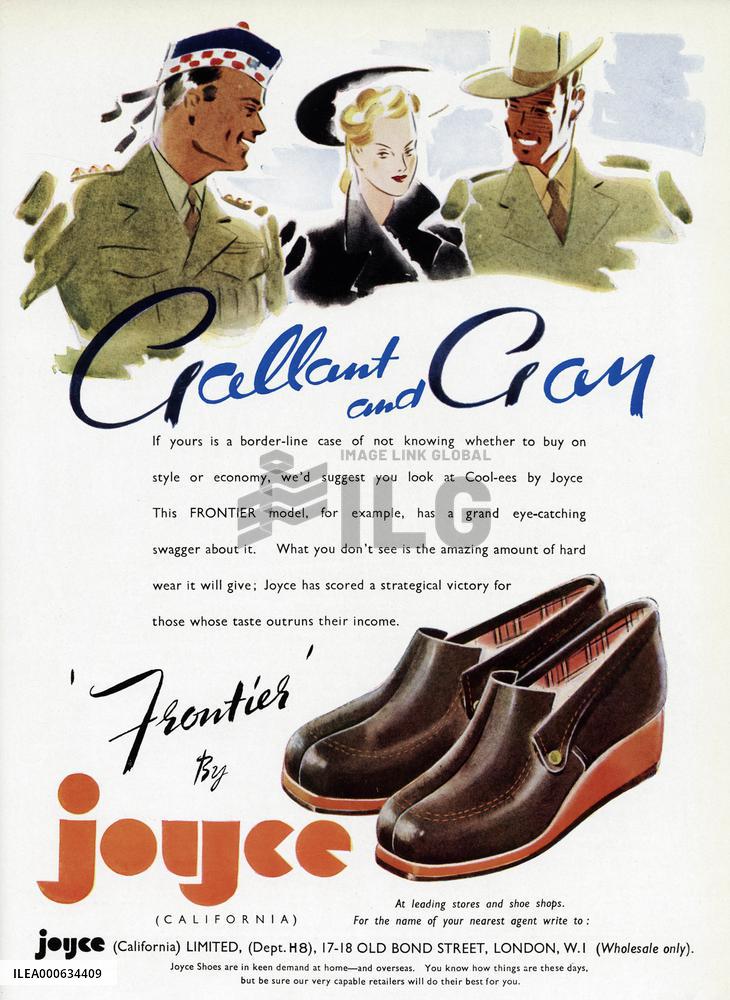 Advert for Frontier by Joyce California shoes 1941